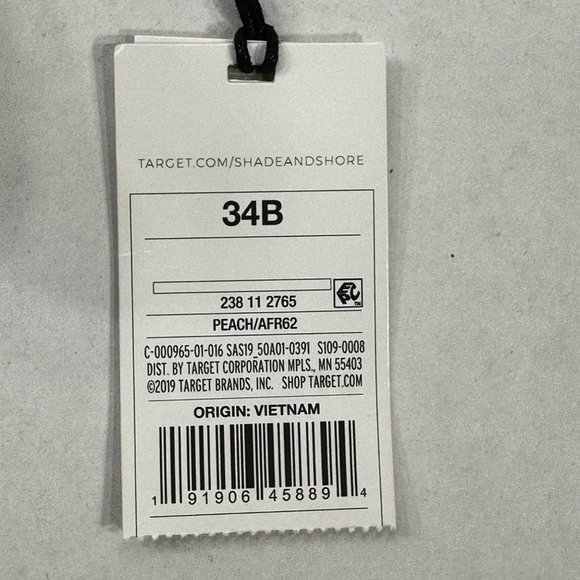 Shade And Shore Women's Size 34B Bikini Swim Top Citrus Print Peach New - Picture 7 of 12